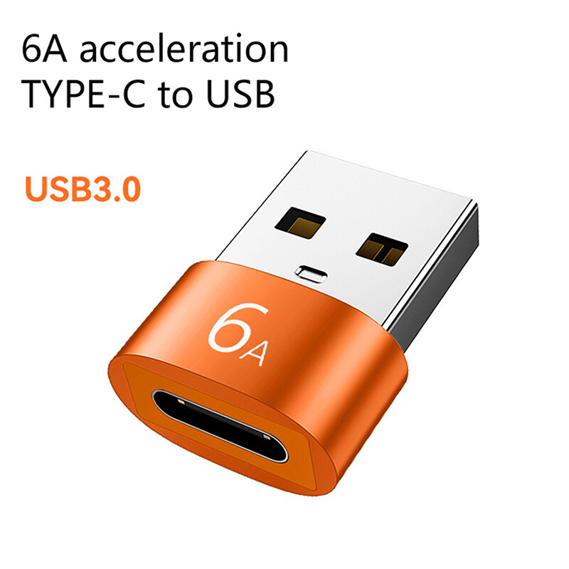 Fkend 6A Type C Female To USB A Male Adapter Converter Charging PD Data Cable Adapter