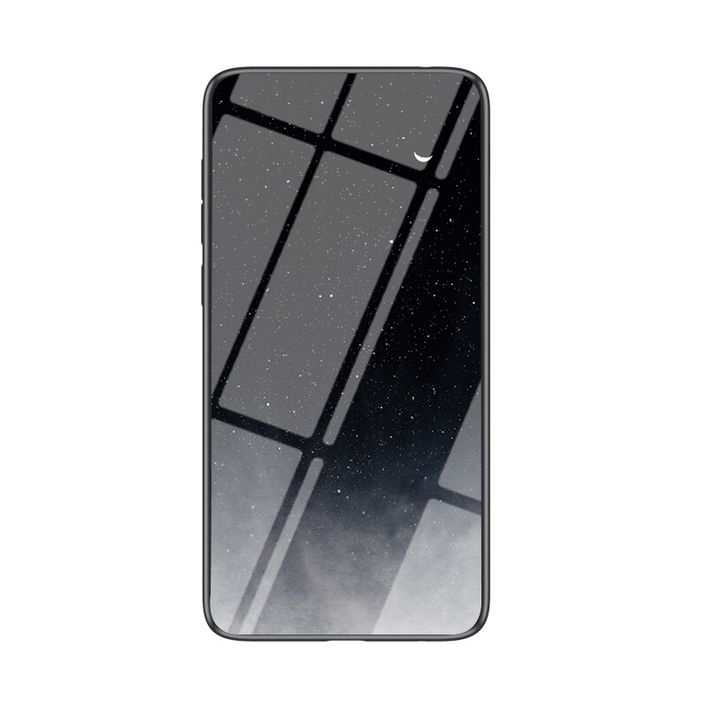 Samsung Galaxy S10 5G Case Samsung S10 Starry Sky Tempered Glass Hard Phone Case Casing Shockproof Back Cover