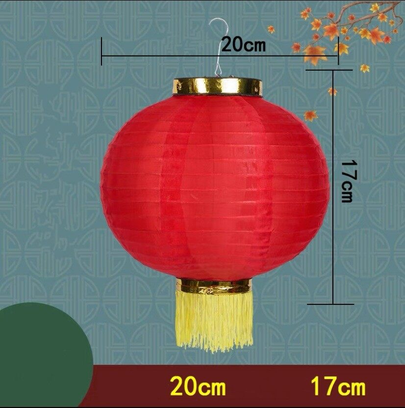 Polocat 3 Sizes Chinese Style Tassel Red Lantern String New Year's Day and Spring Festival Decoration