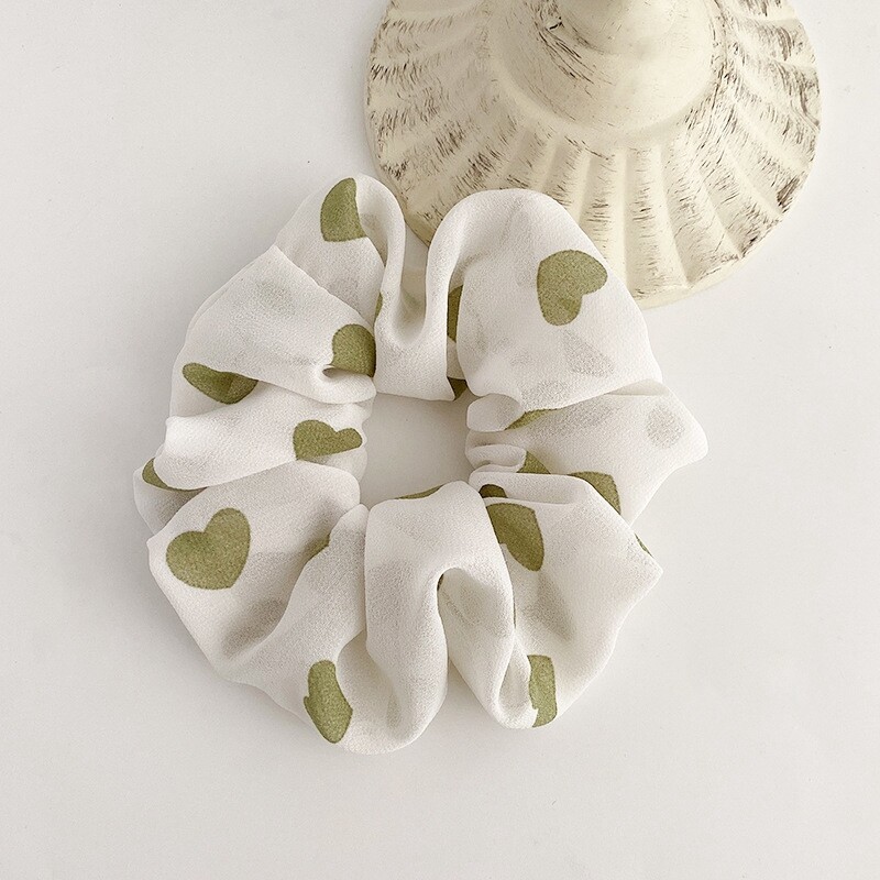Chiffon Hair Band With Cute Heart Printed