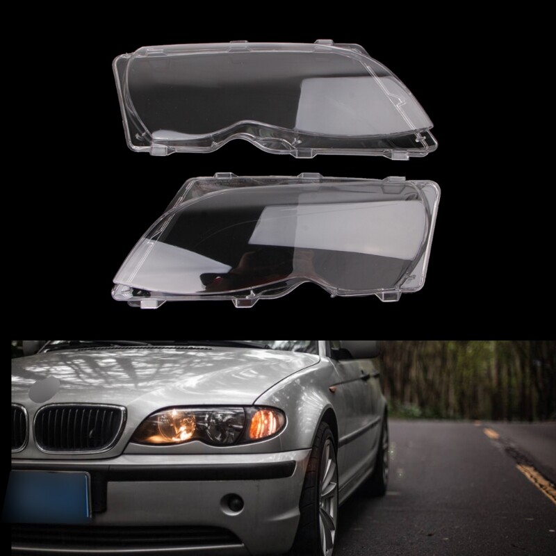 [Bán Chạy] 2 Cái/cặp Đèn Pha Ống Kính Đèn Pha Trái & Phải Thay Thế Cho BMW E46 4 DR