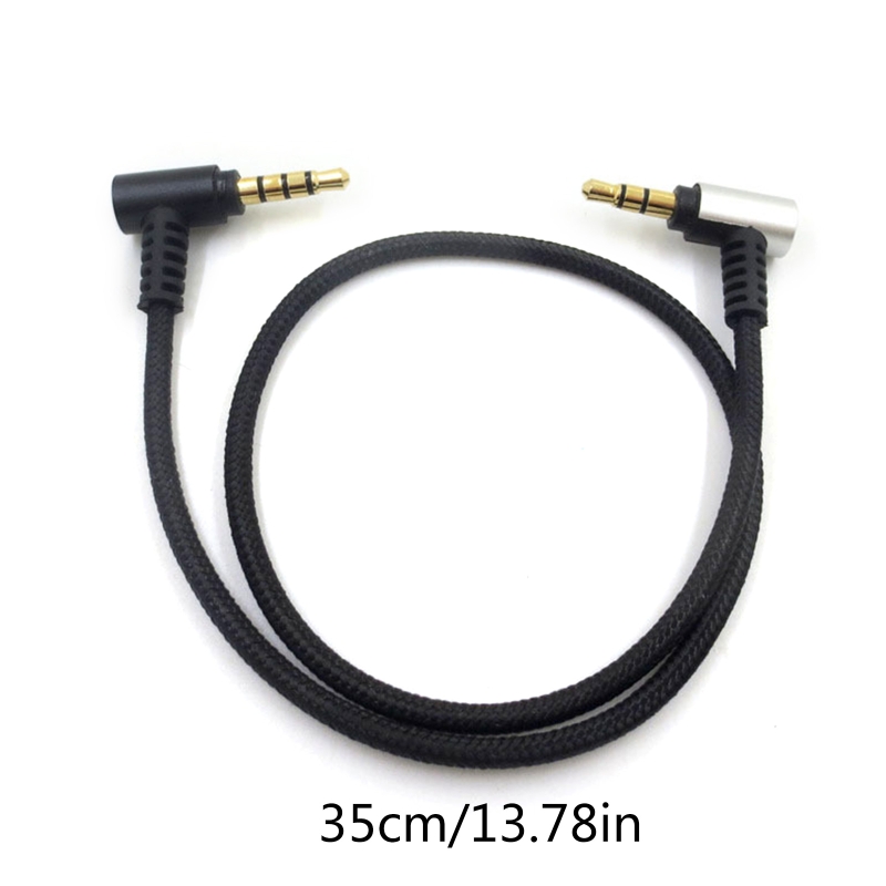 3.5mm TRS to TRRS Adapter Cable Patch Microphone Cable Coiled Mic Cord for Smartphone for Rode SC7