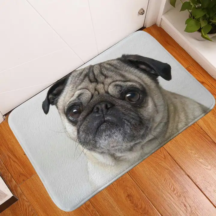 Cute Pet Pug Dog Animal Floor Mat For Home Doormat Personalized