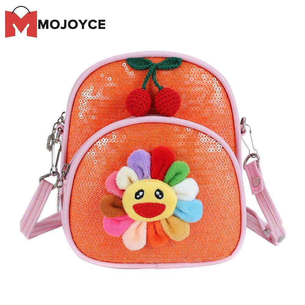 MOJOYCE Kids Cute Cartoon Sequin Schoolbag Sunflower Backpack Mini Crossbody Bags