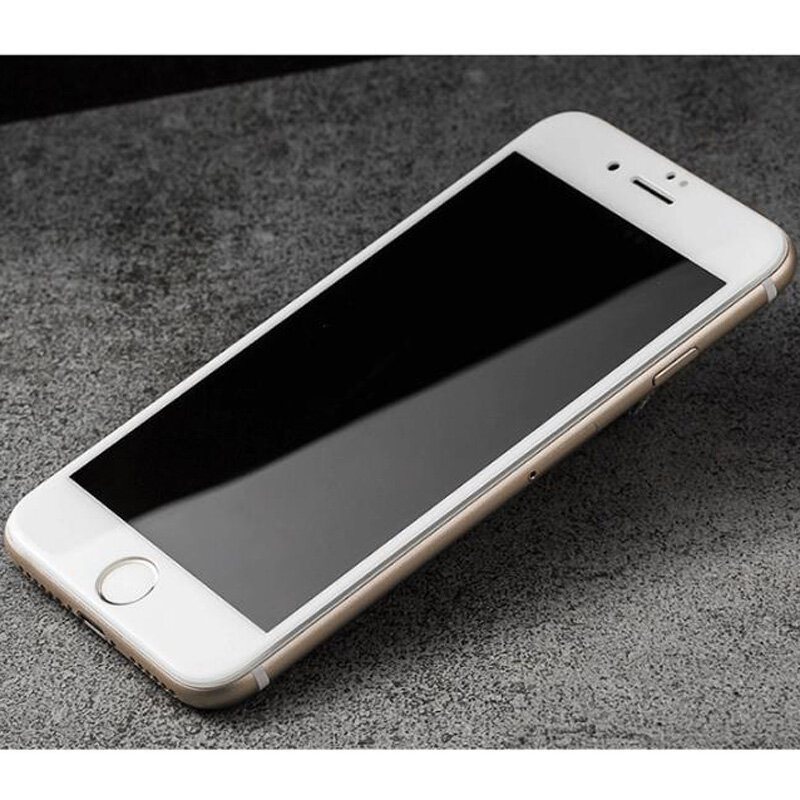 Kính Cường Lực Bảo Vệ Màn Hình Màu Trắng, Miếng Dán Màn Hình Trong Suốt Dành Cho iPhone SE 2020 2nd 6 6S iPhone 7 8 Plus