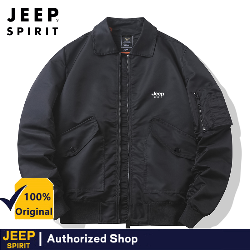 Jeep spirit spring and autumn men's jacket flight jacket men's fighter pilot jacket ma1 pilot jacket baseball shirt 4xl