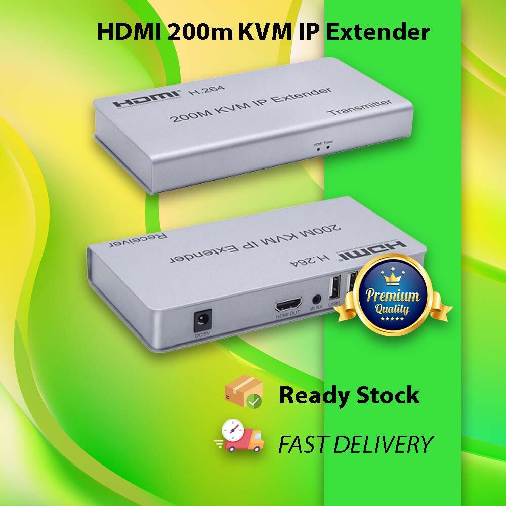 HDMI EXTENDER 200 METER KVM USB extender Over Single Cat5e/Cat6 Cable Up To 200M