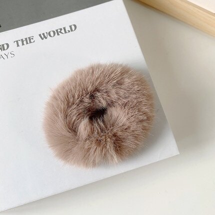 MEIMU New Korean Hair Rope Fashion 15 Color Rabbit Fur Plush Elasticity Rubber Band For Woman Girls Hair Accessories