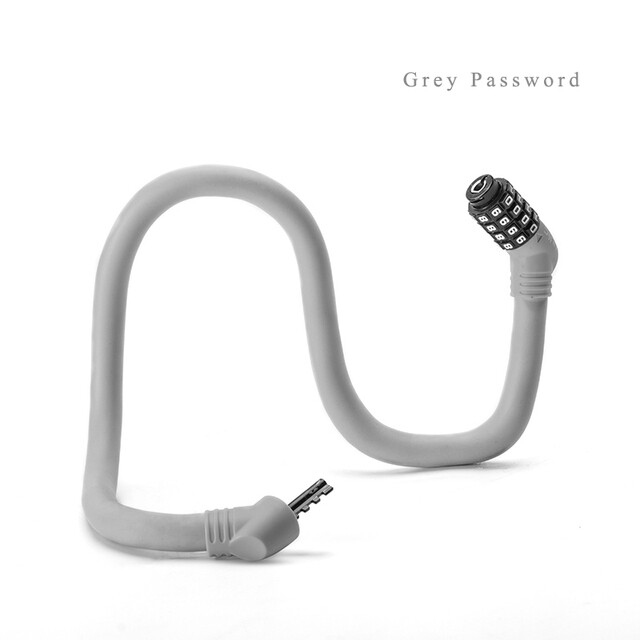 ULAC Bike Lock Password Key Silica Gel Cable Bicycle Lock Foldable Soft Anti-theft Security Portable Multipurpose Helmet Lock
