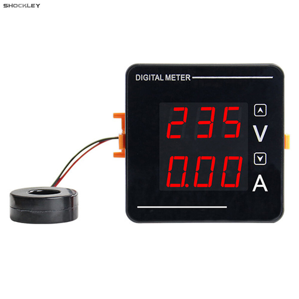 Shockley Volt Amp Meter AC 500V Digital Voltmeter Ammeter Panel LED Multimeter Voltage Amperage Tester Gauge with Current Transformer