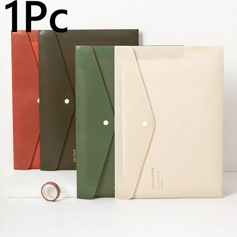 Envelope Folder Storage Bag Retro A4 Large Capacity Paper Clip Document Storage