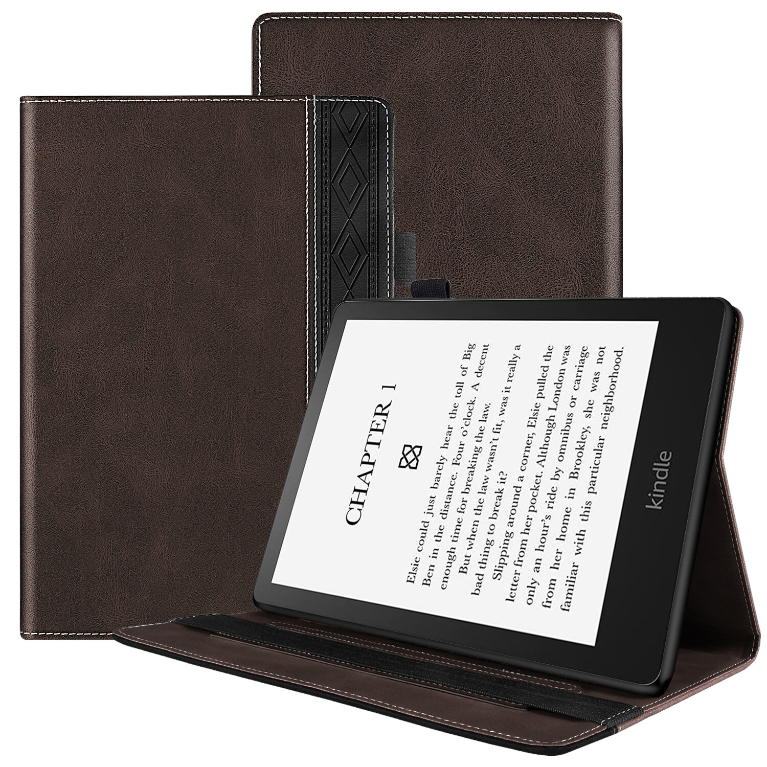 For 2021 Kindle Paperwhite 5 11th Generation 6.8-inch Amazon e-Book Readers Protection Case Flip Stand Business Stitching High Quality PU Leather Cover