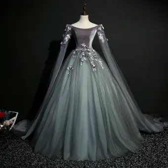 Huidelong Wedding Dress 100 Real Dark Grey 18th Century