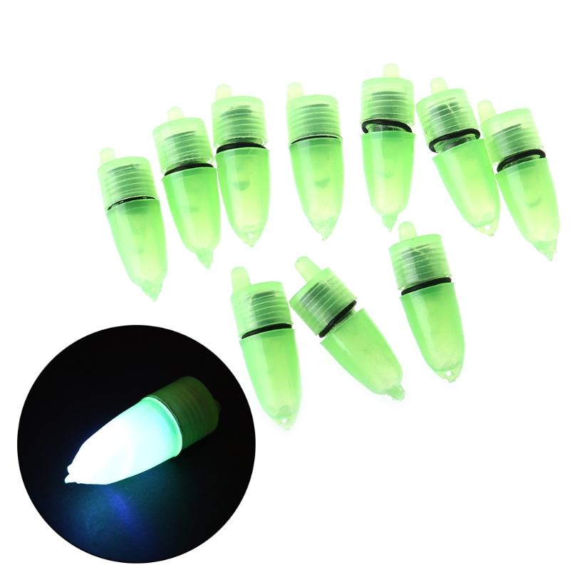 10pcs Night Float Fishing Rod Tip LED Light  Alarm Bell Bite Carp Clip Alerter