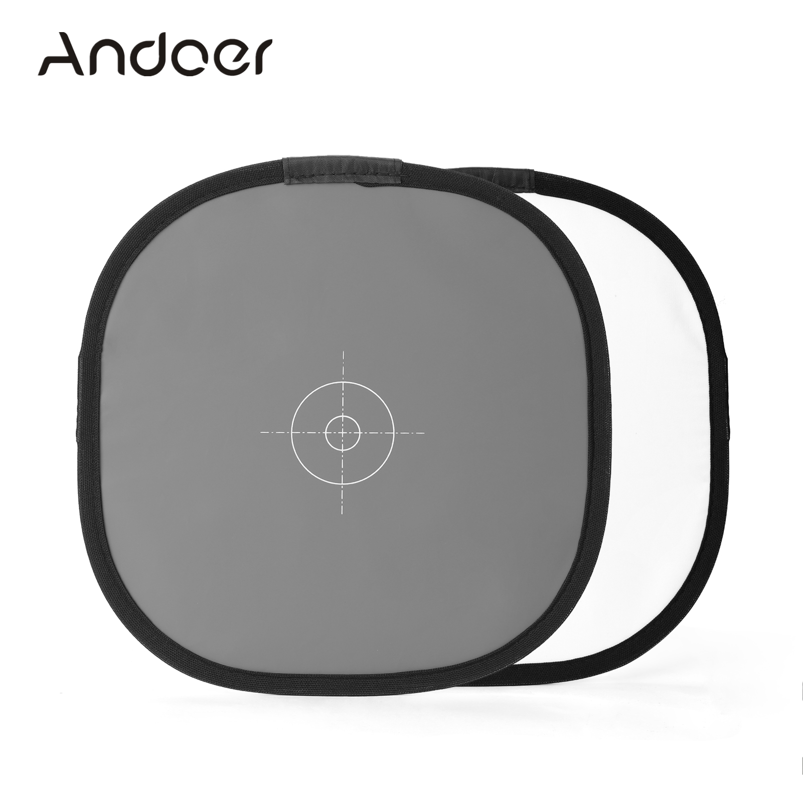 Andoer 300mm Portable Photography Reflector Gray and White Balance Card Photographic White Balance Focus-Board Photography Accessory