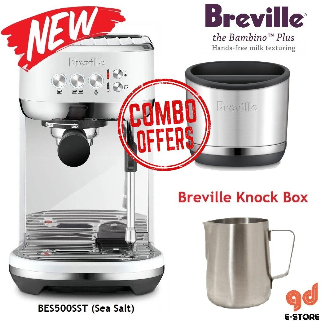 Breville BES500 BES500SST Bambino Plus Espresso Machine Brushed Stainless  Steel Sea Salt | Lazada