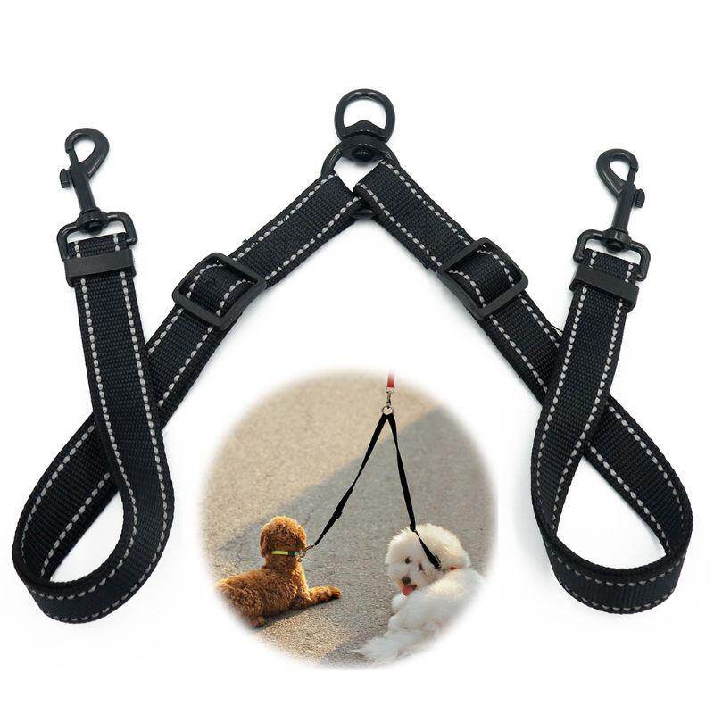 Adjustable Length Dual Leash for Walking Training Dog Lead Splitter for Large Medium Small Pet Supplies
