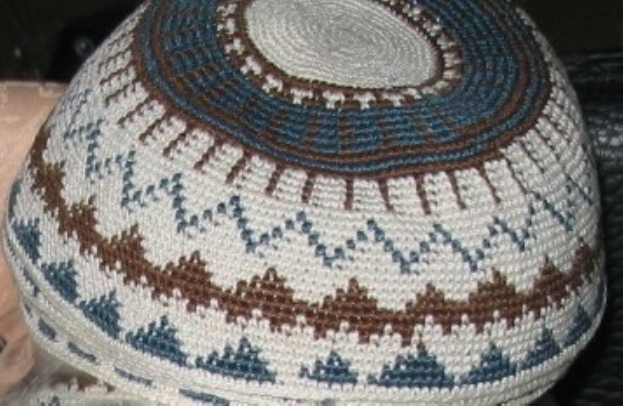 Big size high quality handmade knitted yarmulke kippah