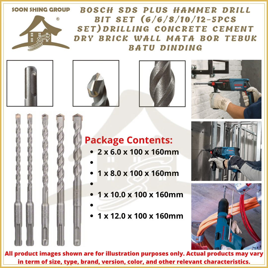 Bosch drill bit set best sale for wall