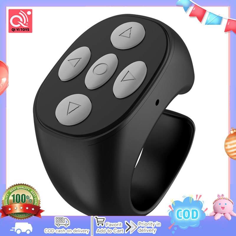 Tik Tok Ring Remote Control Portable Bluetooth-compatible Mobile Phone Selfie Timer Page Turner Controller