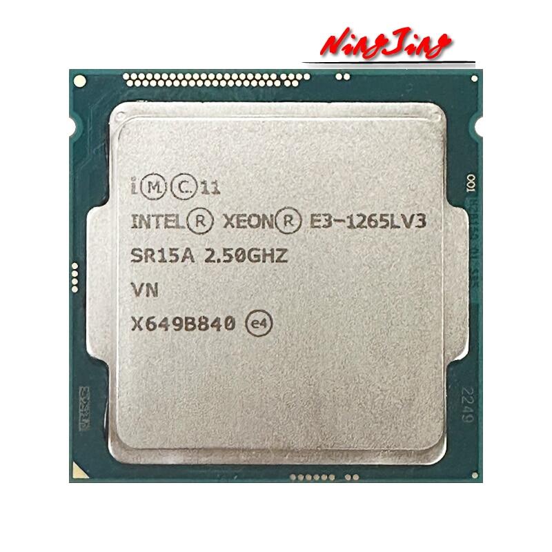 Intel xeon e3-1265l v3 e3 1265lv3 e3 1265l v3 2.5 ghz used quad-core eight-core 45w cpu processor lga 1150