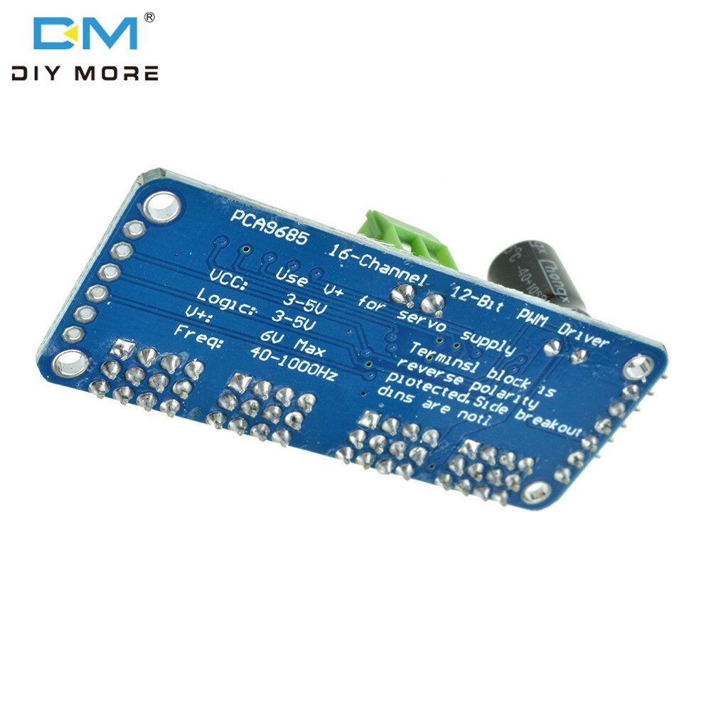 diymore PCA9685PW 16 Kênh giao diện PWM / Servo Driver-I2C 12-bit Mô-đun PCA9685 Mô-đun Raspberry pi Shield Mô-đun servo