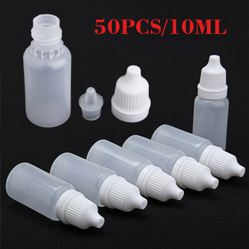 Bokali 50 cái 10ml Protable nhựa rỗng có thể bóp lọ có ống nhỏ giọt Thuốc nhỏ mắt