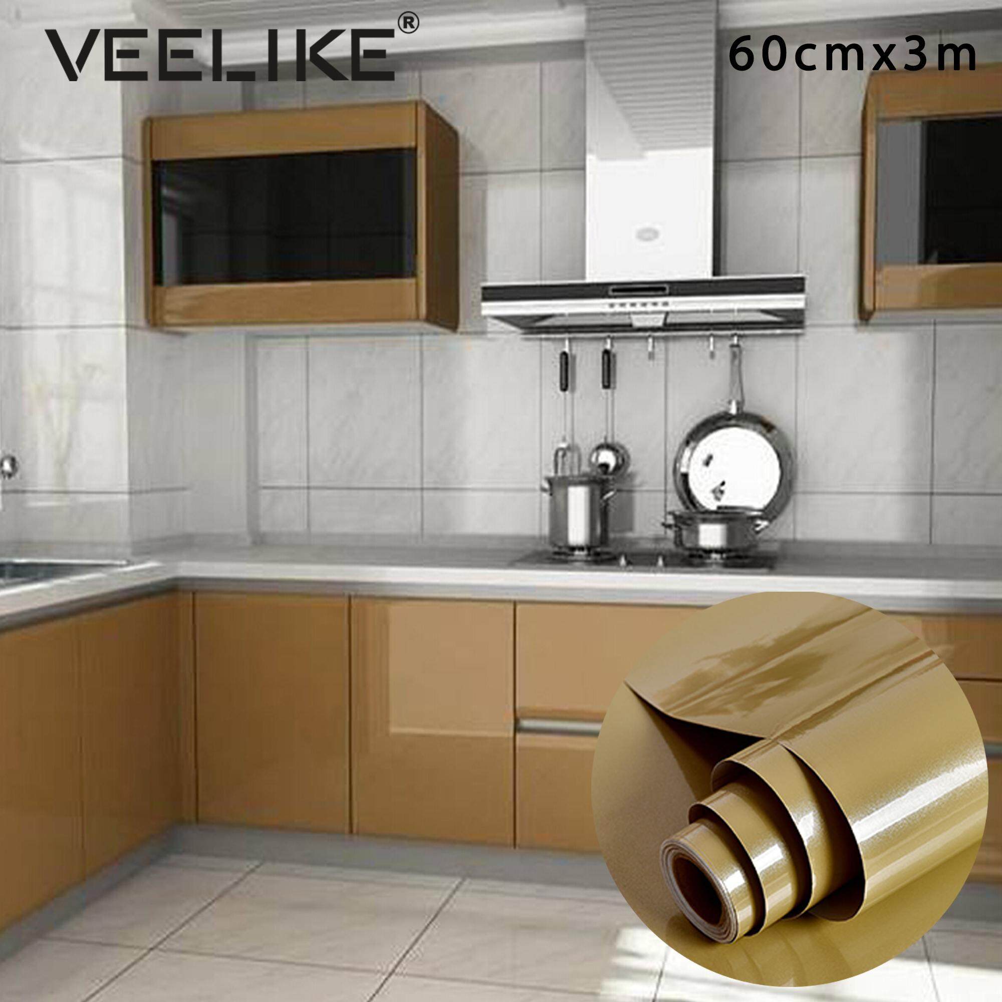Veelike Kitchen Cabinet Liner Adhesive Contact Paper For Cover Self Shelf Waterproof Wall