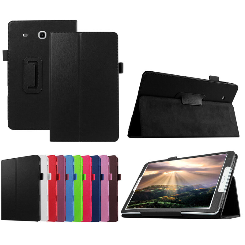Protective case for Samsung Galaxy Tab E 9.6 inch leather case SM-T560 SM-T561 bracket shell