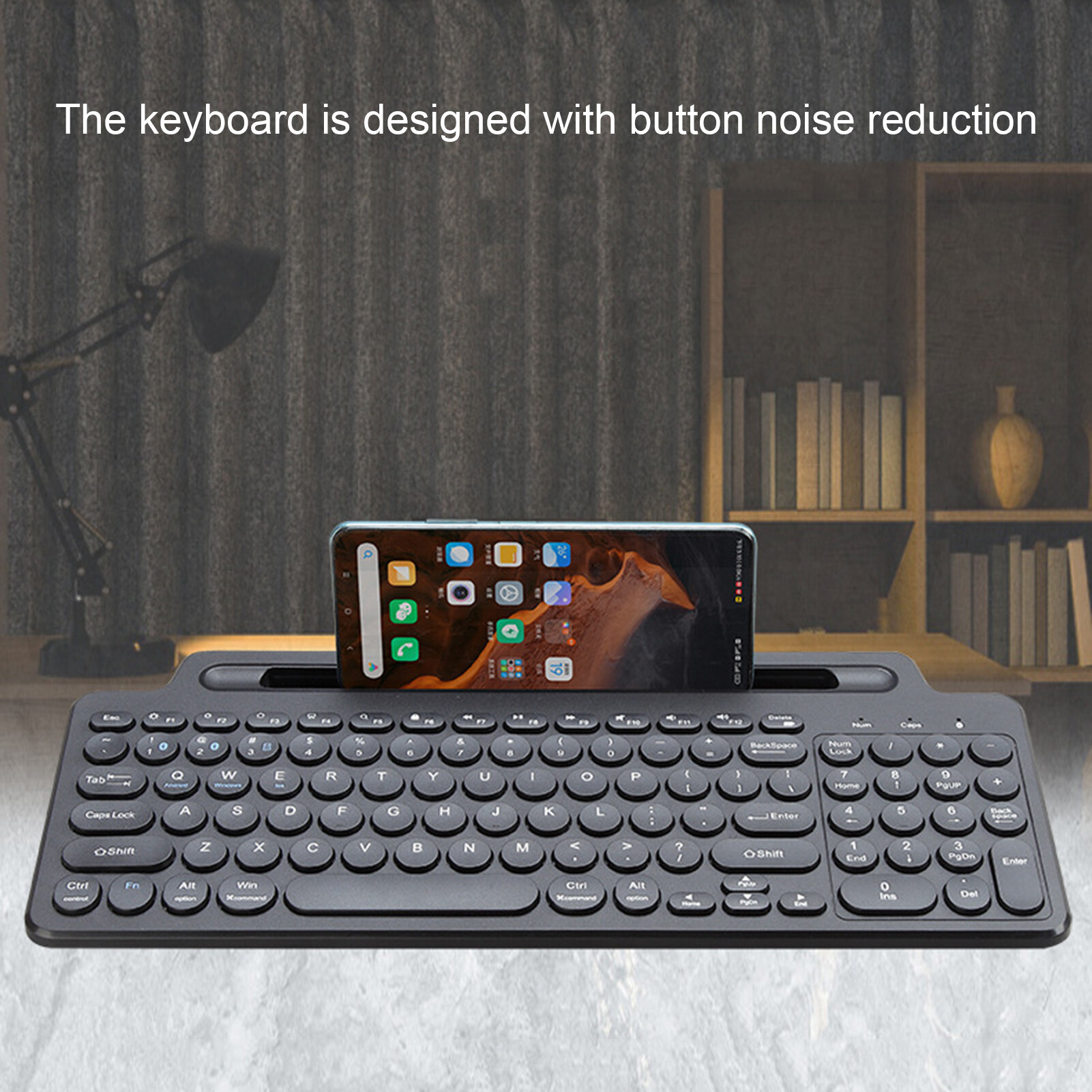 Bàn Phím Máy Tính Lưu Trữ Lớn Có Khe Bàn Di Chuột Không Dây Hai Chế Độ Tương Thích Bluetooth/Bàn Phím Văn Phòng Máy Tính Bảng 2.4G Phụ Kiện Máy Tính Bàn Phím Văn Phòng Chống Sốc