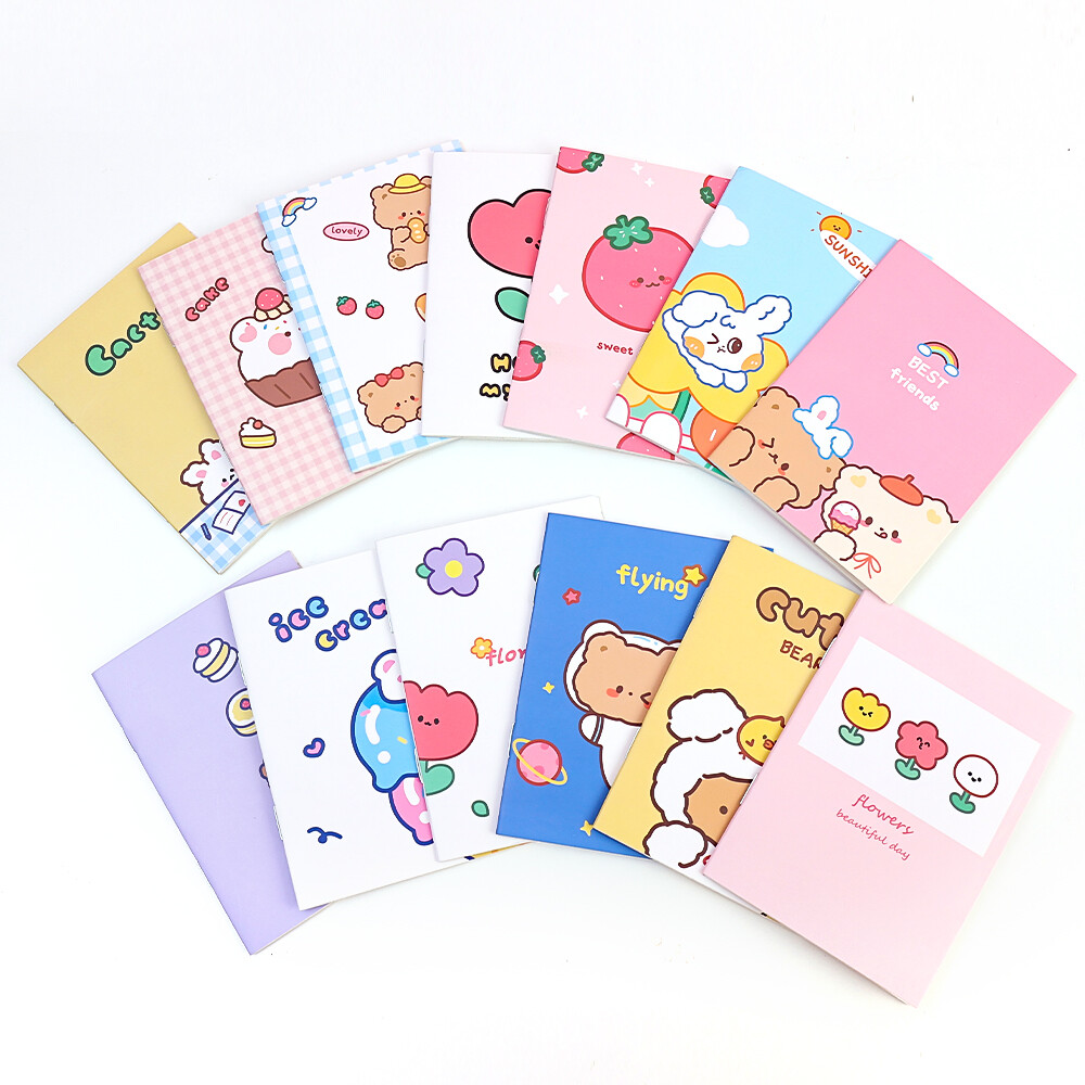 Polocat Portable Mini Cute Kawaii Pocket Notebook 64k Journal Memo Notepad for Kid School Stationery Supplies