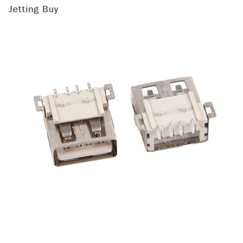 【Jettingbuy】 Flash Sale 10 cái đầu nối giắc cắm Hàn Cổng đầu cái tiêu chuẩn loại USB 2.0 Loại A đầu cắm PCB loại USB-A SMT 4pin