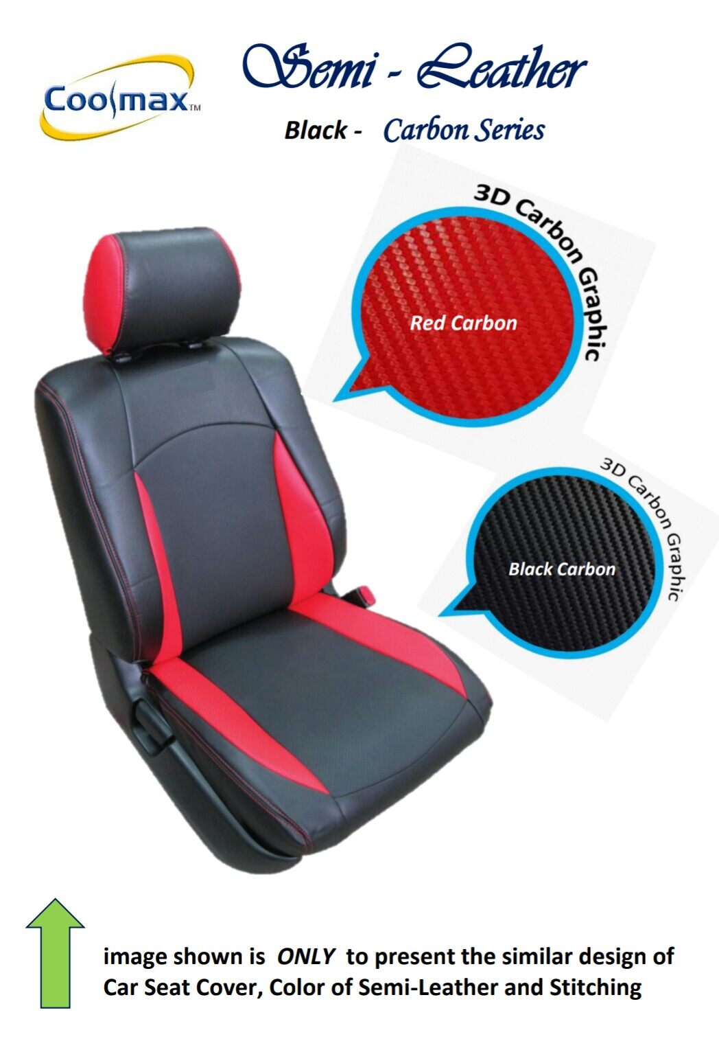 Coolmax - Semi Leather : Perodua Myvi-Lagi Best 1.3 ( Car Seat 