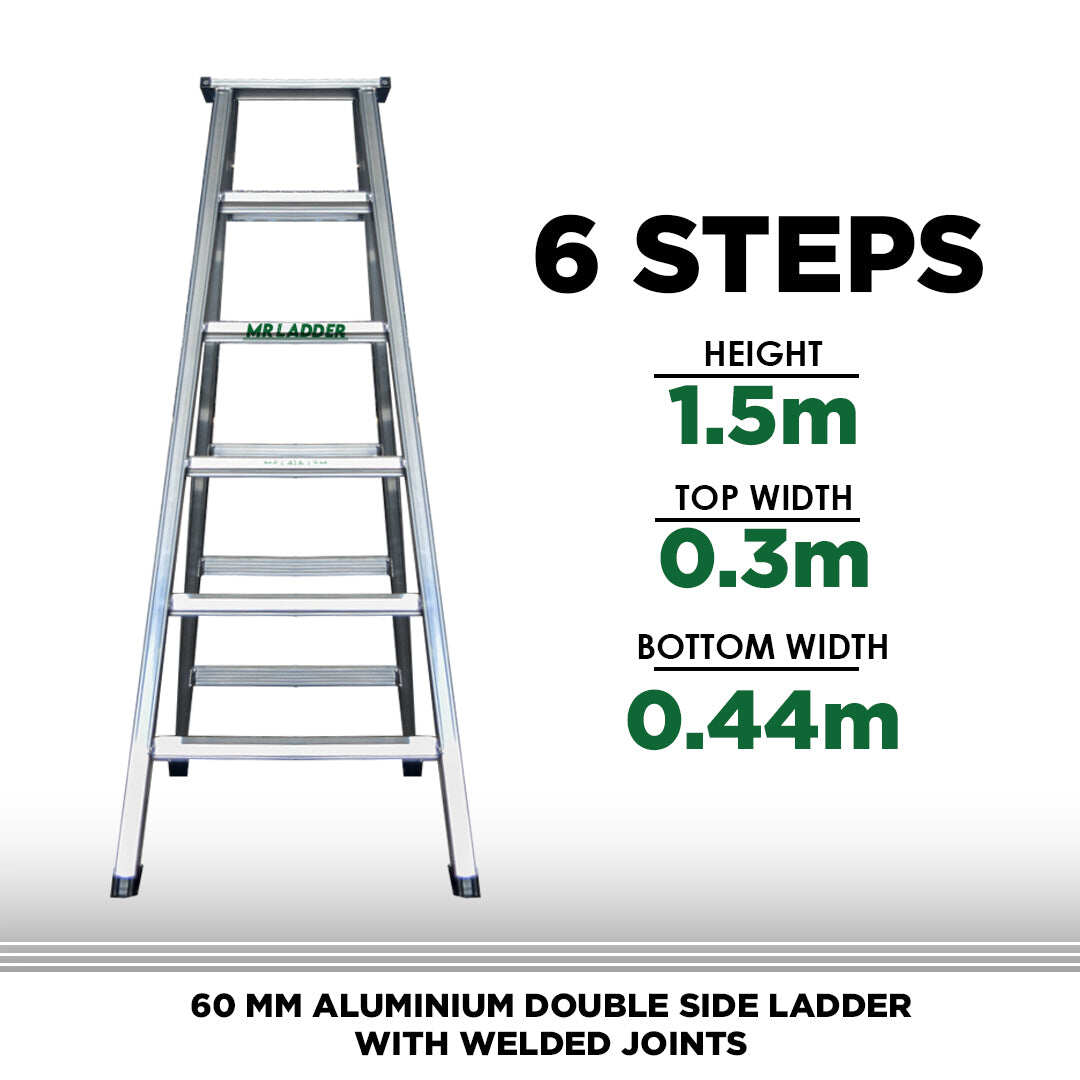 🔥NEW LAUNCH🔥Mr Ladder Home Use Aluminium Double Side Welded Ladder (6
