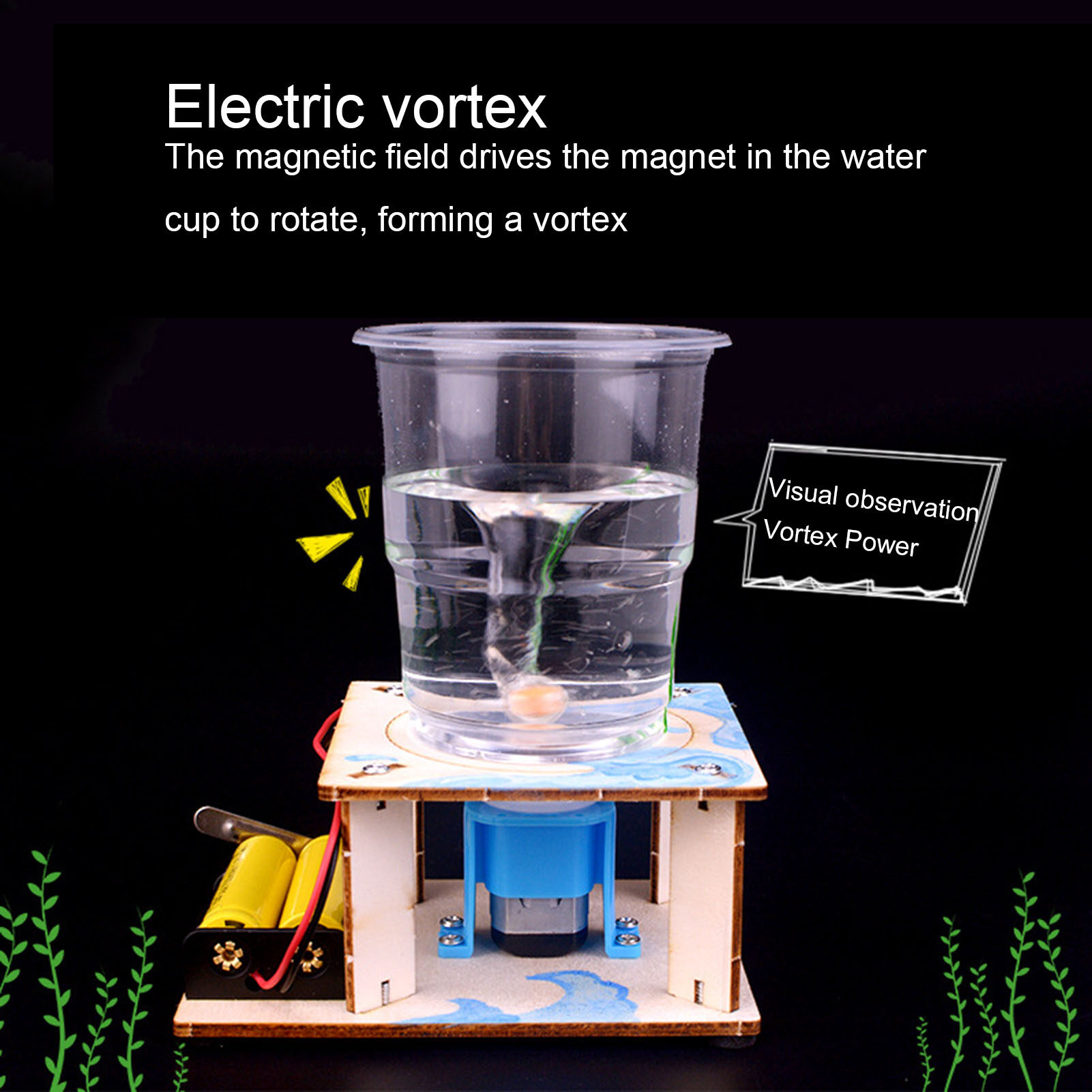 Electric Vortex Experiment Eco-friendly Stimulate Learning Interest Plastic Children Science Electric Vortex Experiment for Education