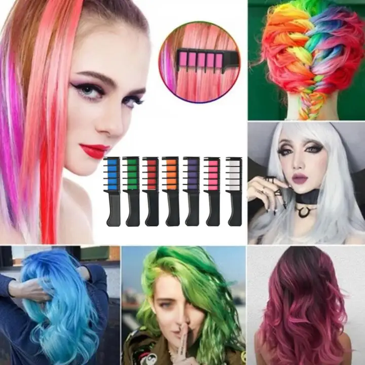 Hair Chalk Comb Mini Temporary Hair Color Dye Comb For Kid Girls