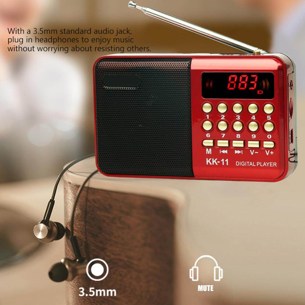 K11 Cầm Tay Kỹ Thuật Số FM MP3 Máy Nghe Nhạc Thiết Bị Loa Đài di động mini Ghi Âm