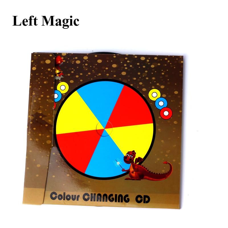 Color Changing Laser CD Magic Tricks Paper Bag Color Changing Magic CD Magic Props Stage Gimmick Illusion Essories