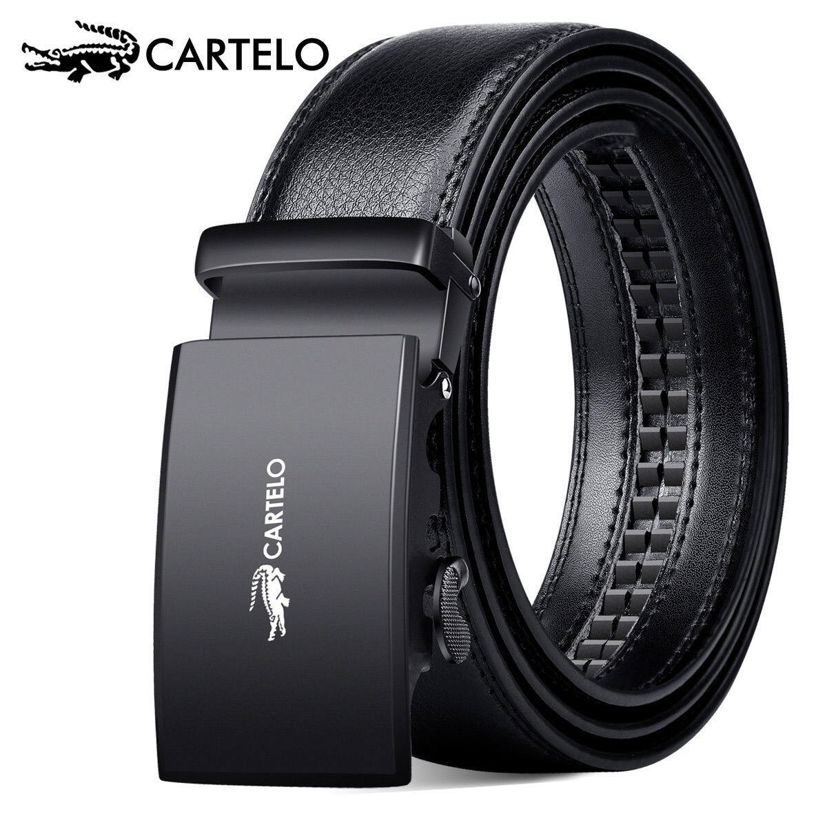 CARTELO famous brand belt men's top quality real men's belt leather belt men's metal automatic buckle fashion