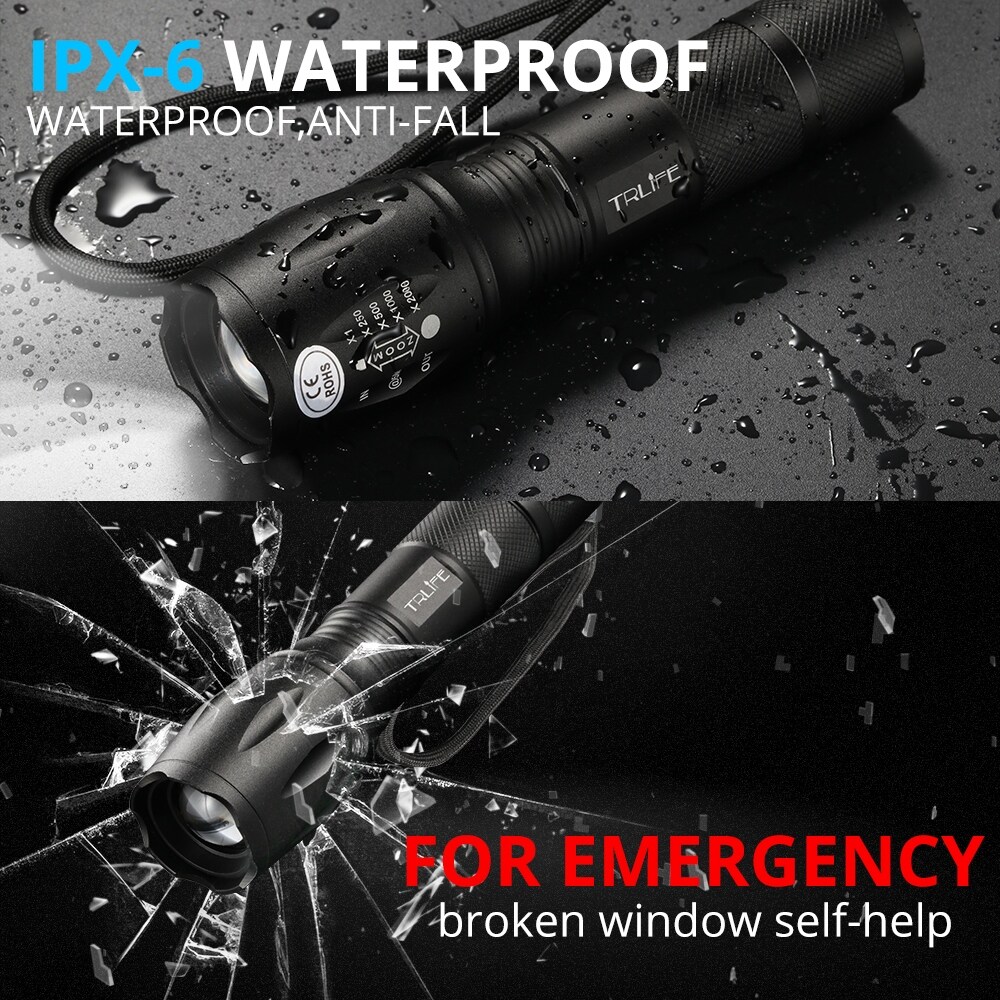 【Ready Stock】 LED Flashlight Ultra Bright Torch T6/L2//V6 5 Lighting Modes lanterna Zoom Powerful Bicycle Light Camping by 18650 Battery