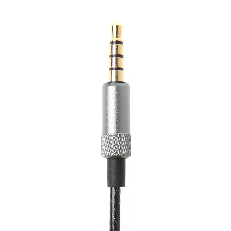 [Hot]3.5mm Jack DIY Replacement Headphone Audio Cable Maintenance Wire With MIC 1.25m