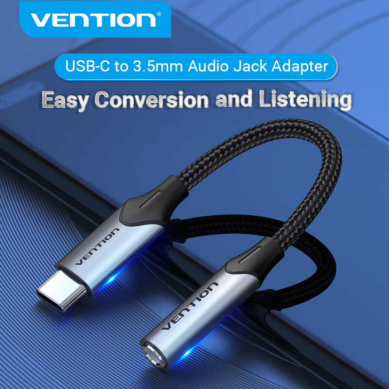 Vention Type C to 3.5mm Jack AUX Adapter Cable USB C to 3 5mm Jack Dongle Type c Adapter Plug Headset Jack Adapter for OPPO VIVO HuaWei XiaoMi Oneplus Earphone Type C Jack