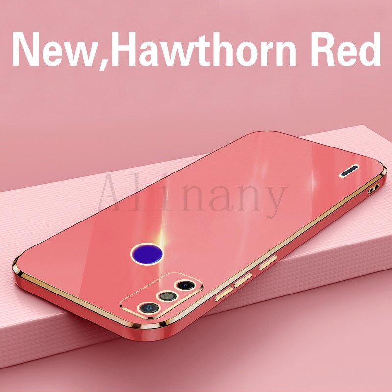 Tecno Spark 6 Go Case Shockproof Soft Silicone Electroplating Back Cover Case Tecno Spark6 Go Phone Casing