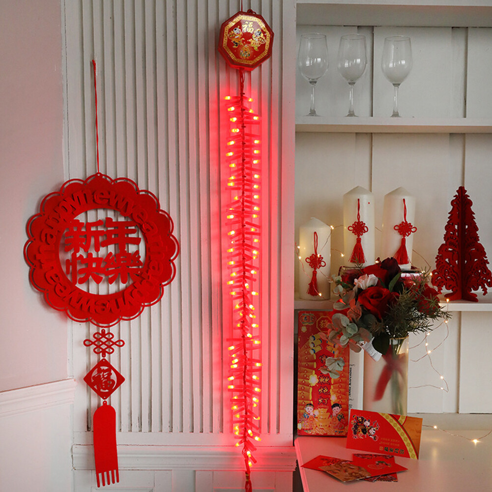 Đèn Pháo Điện Tử 92LED 1.35M Có Dây Đèn LED AC220V Âm Thanh