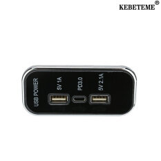 KEBETEME 12 24V PD3.0 Sạc Điện Dùng Trên Xe Hơi Sạc Điện Thoại Loại USB-C Xe RV Thuyền