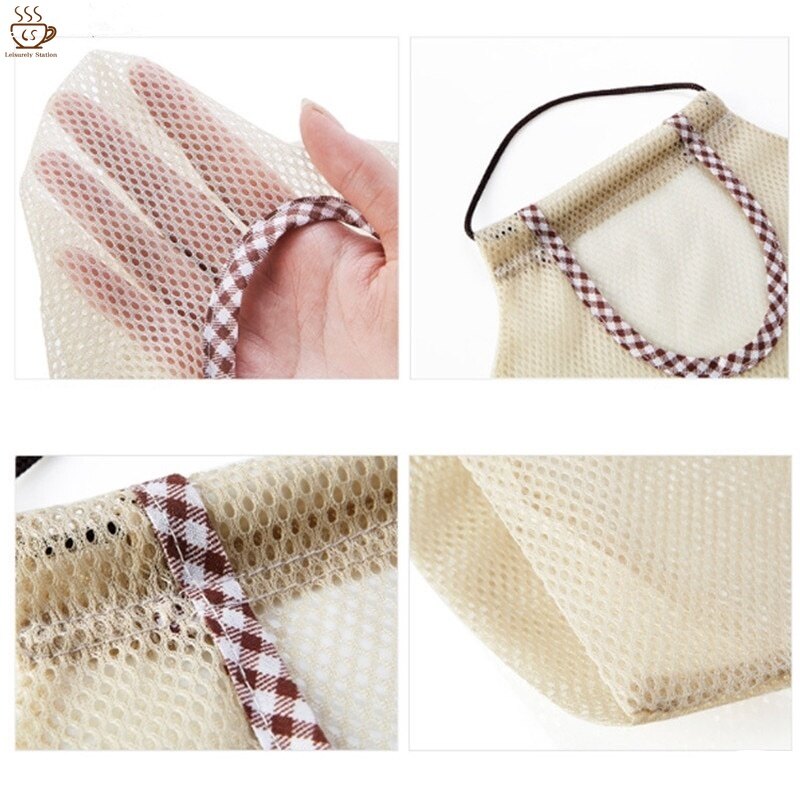 Hanging Mesh Net Storage Bags / Garlic Onion Hanging Bag Storage Bag Organizer/Foldable Net String Bag / Reusable Fruit Vegetables Storage Basket Totes/ Bathroom Bath Toy Bag/ Storage Bag for Kitchen Bathroom