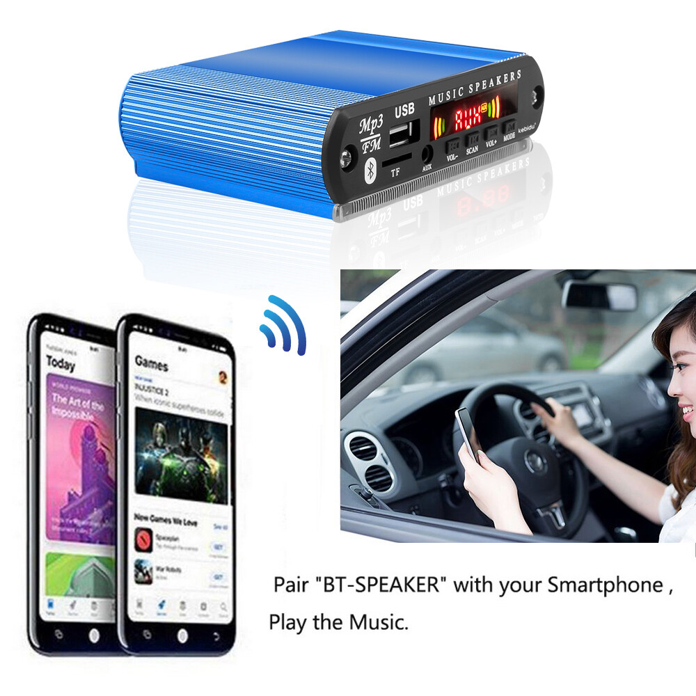Bảng Giải Mã MP3 Không Dây DC 5V Mô-đun Giải Mã Âm Thanh Rảnh Tay Bluetooth Hỗ Trợ Ghi Âm USB TF FM Radio Với Vỏ Nhôm Lắp Ráp Điều Khiển Từ Xa Cho Loa Máy Phát Đa Phương Tiện Xe Hơi