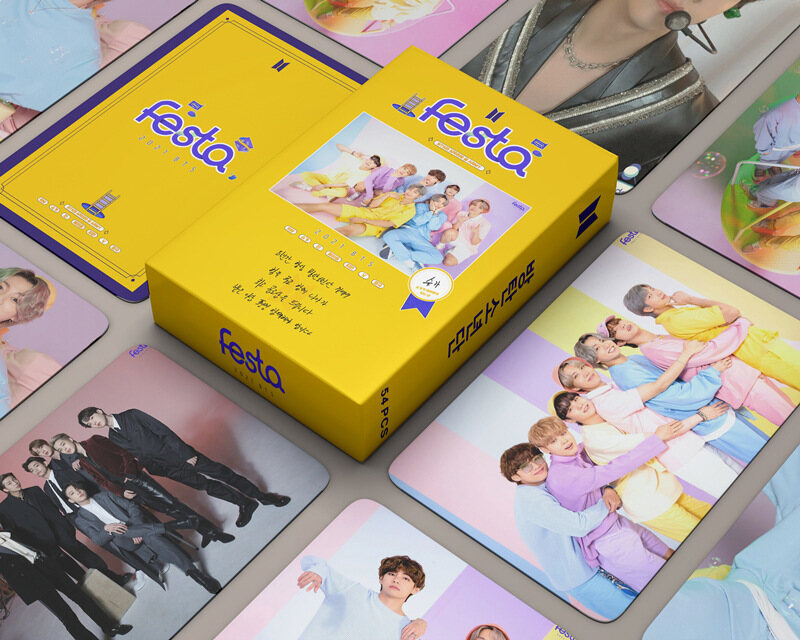 现货54张BTS防弹少年团Festa 2021 8周年小卡Lomo卡明信片收藏卡