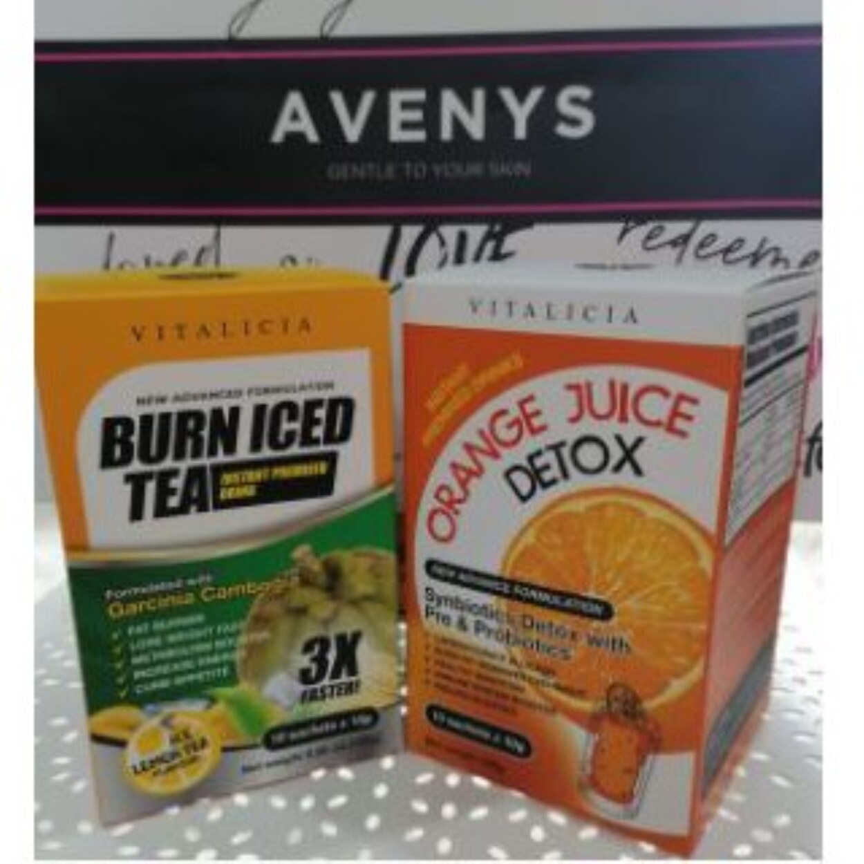 The new♤☄ 💗ORIGINAL HQ 💯 AVENYS BURN ICED TEA (BIT) ORANGE JUICE DETOX