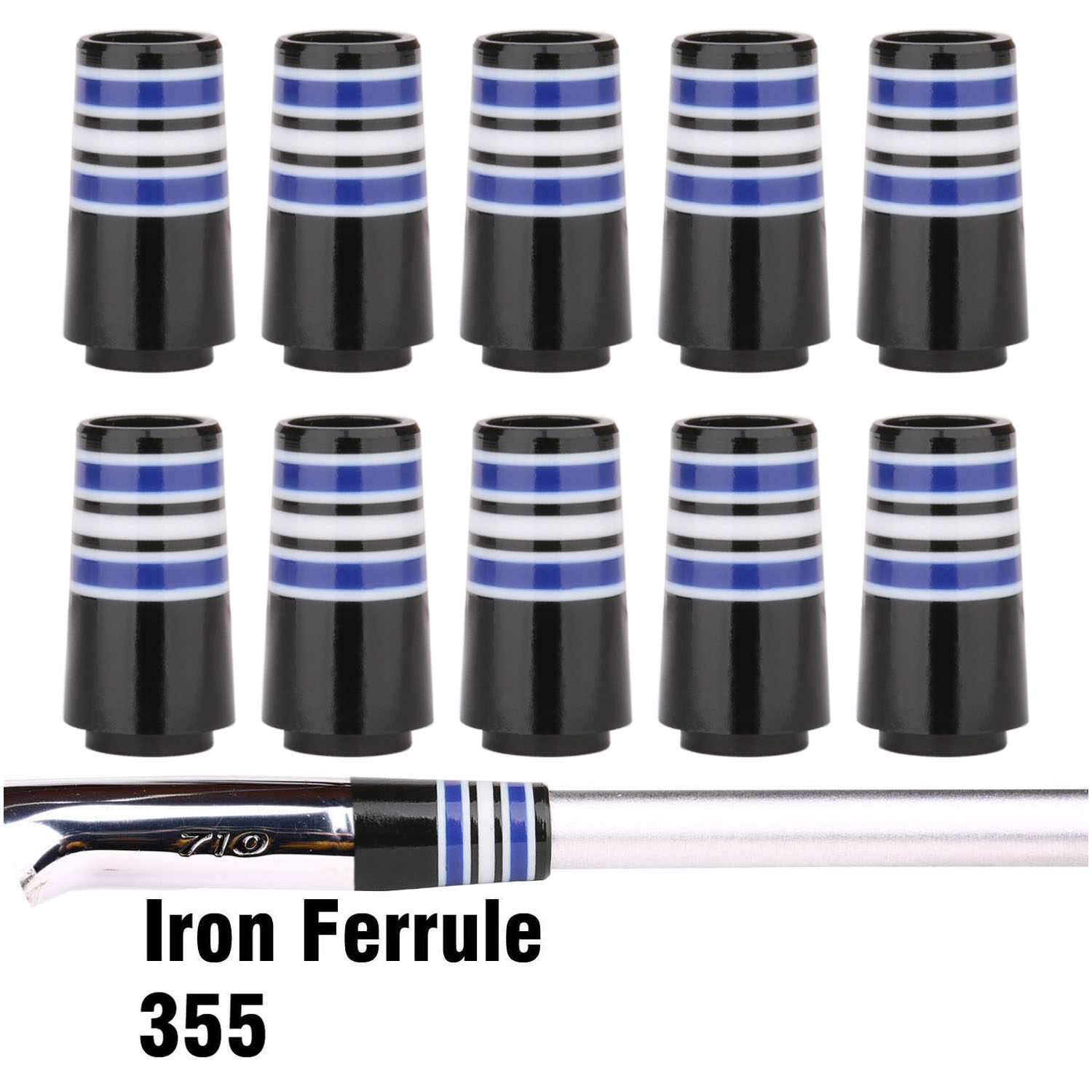 10 cái tip. 355 Golf ferrules cho taper tip sắt nêm